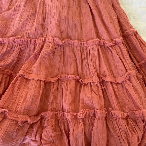 Lulus sunshine rose swish dot tiered cotton maxi dress - Picture 13 of 14